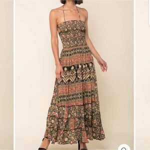 RAGA NWOT wild rose trail halter dress